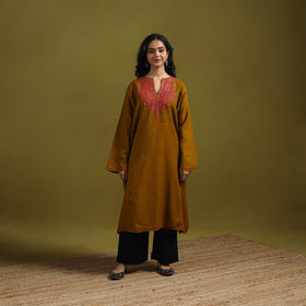 Handwoven sozni hand embroidered kashmiri merino wool