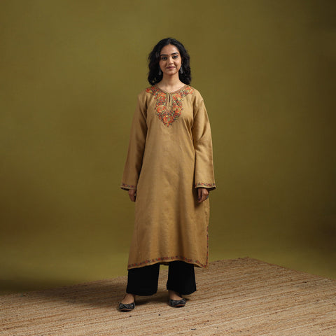 Handwoven sozni hand embroidered kashmiri merino wool