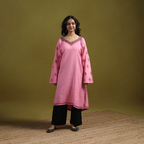 Handwoven sozni hand embroidered kashmiri merino wool