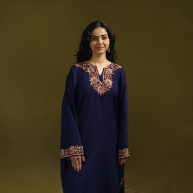 Handwoven sozni hand embroidered kashmiri merino wool