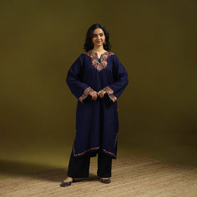 Handwoven sozni hand embroidered kashmiri merino wool