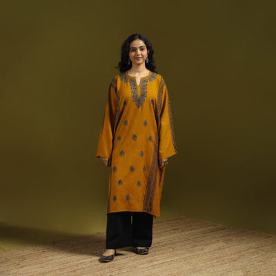 Handwoven sozni hand embroidered kashmiri merino wool