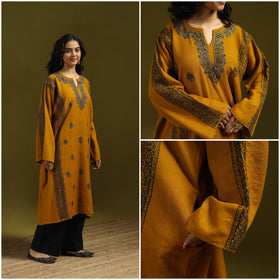 Handwoven sozni hand embroidered kashmiri merino wool