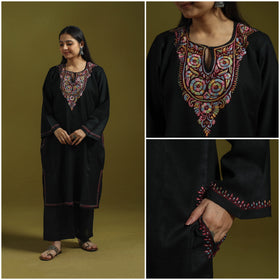 Handwoven sozni hand embroidered kashmiri pure wool pheran