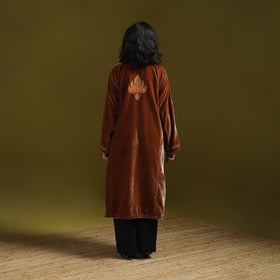 Handwoven sozni hand embroidered kashmiri velvet pheran 44