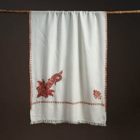 Handwoven sozni hand embroidered merino wool kashmiri stole