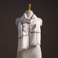 Handwoven sozni hand embroidered merino wool kashmiri stole