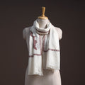 Handwoven sozni hand embroidered merino wool kashmiri stole