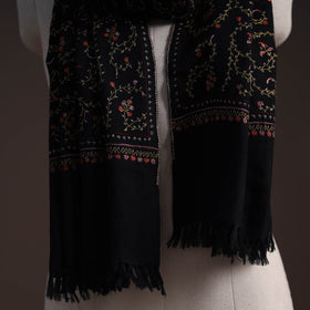 Handwoven sozni hand embroidered merino wool kashmiri stole