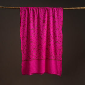 Handwoven sozni hand embroidered merino wool kashmiri stole