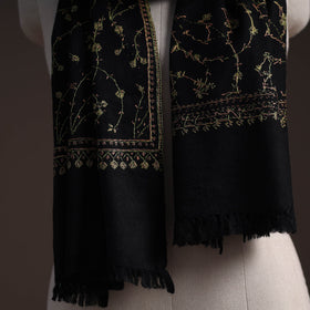 Handwoven sozni hand embroidered merino wool kashmiri stole