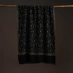 Handwoven sozni hand embroidered merino wool kashmiri stole