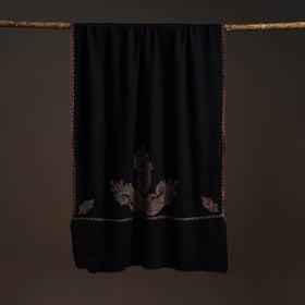 Handwoven sozni hand embroidered merino wool kashmiri stole