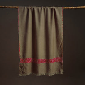 Handwoven sozni hand embroidered merino wool kashmiri stole