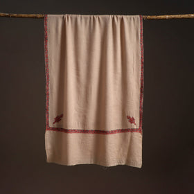 Handwoven sozni hand embroidered merino wool kashmiri stole