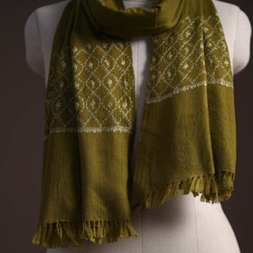 Handwoven sozni hand embroidered merino wool kashmiri stole