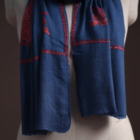 Handwoven sozni hand embroidered merino wool kashmiri stole