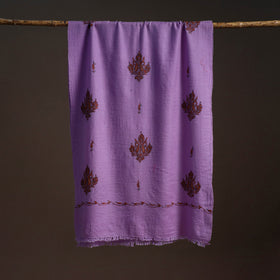 Handwoven sozni hand embroidered merino wool kashmiri stole