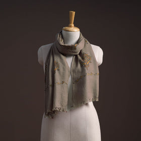 Handwoven sozni hand embroidered merino wool kashmiri stole