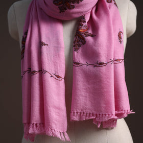 Handwoven sozni hand embroidered merino wool kashmiri stole