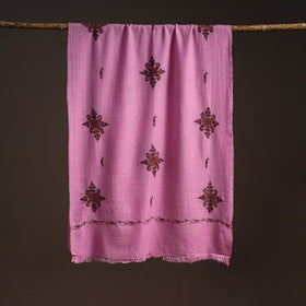 Handwoven sozni hand embroidered merino wool kashmiri stole