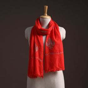 Handwoven sozni hand embroidered merino wool kashmiri stole