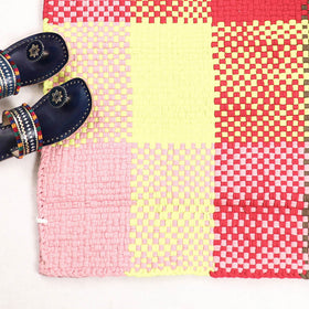  Multicolor Handwoven Upcycled Cotton Carpet / Rug 