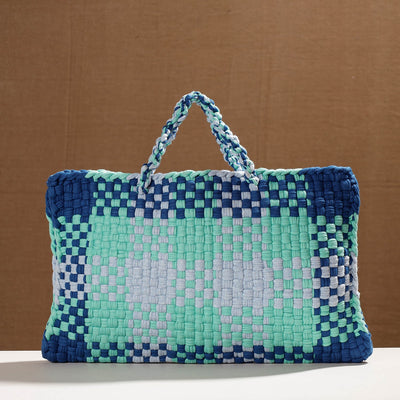  Handwoven Upcycled Cotton Laptop Bag 