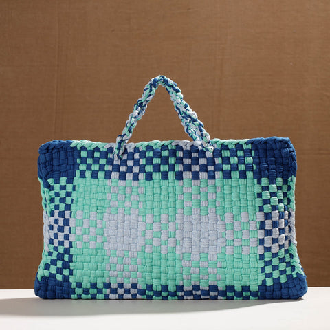  Handwoven Upcycled Cotton Laptop Bag 
