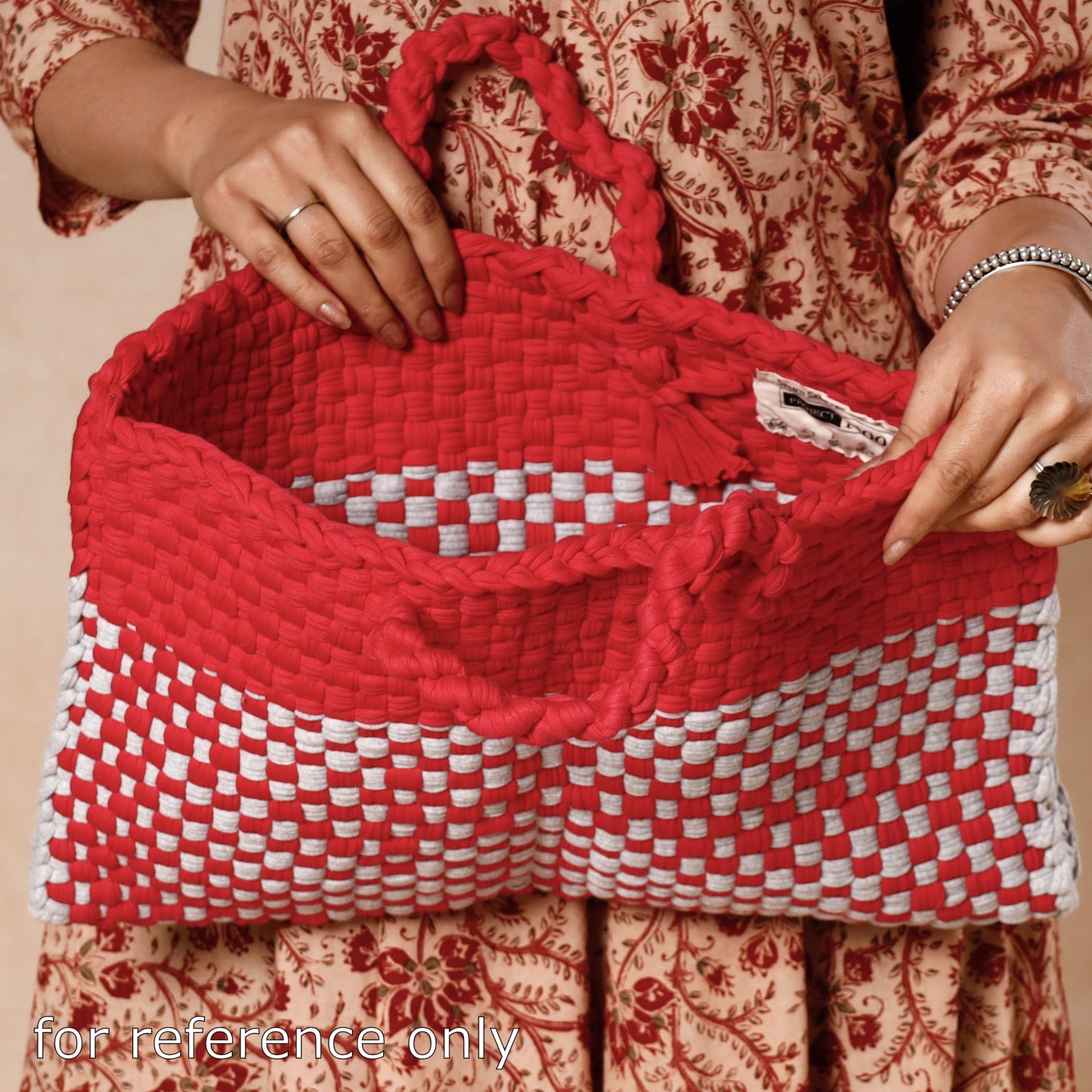  Handwoven Upcycled Cotton Laptop Bag 