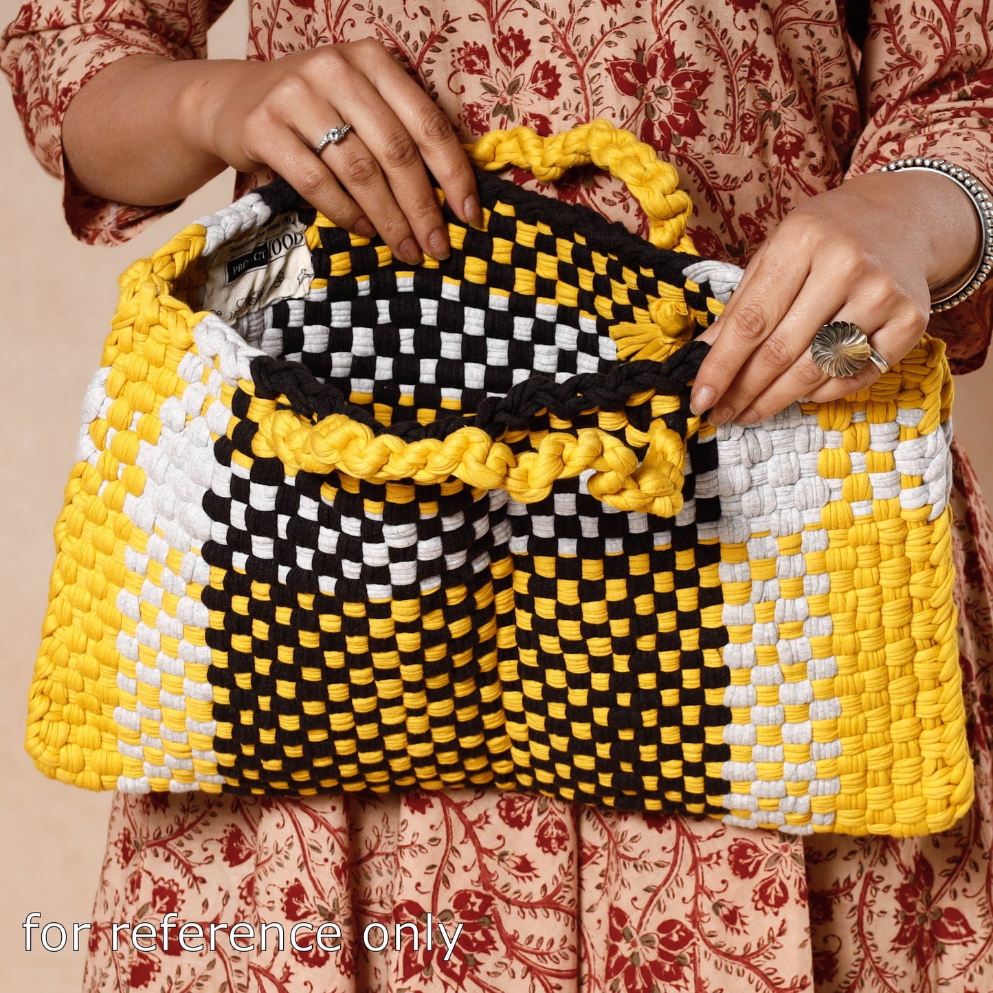  Handwoven Upcycled Cotton Laptop Bag 