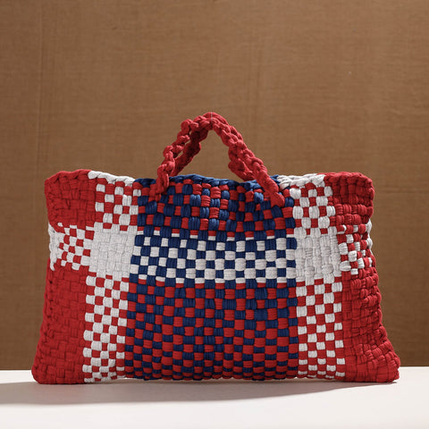  Handwoven Upcycled Cotton Laptop Bag 