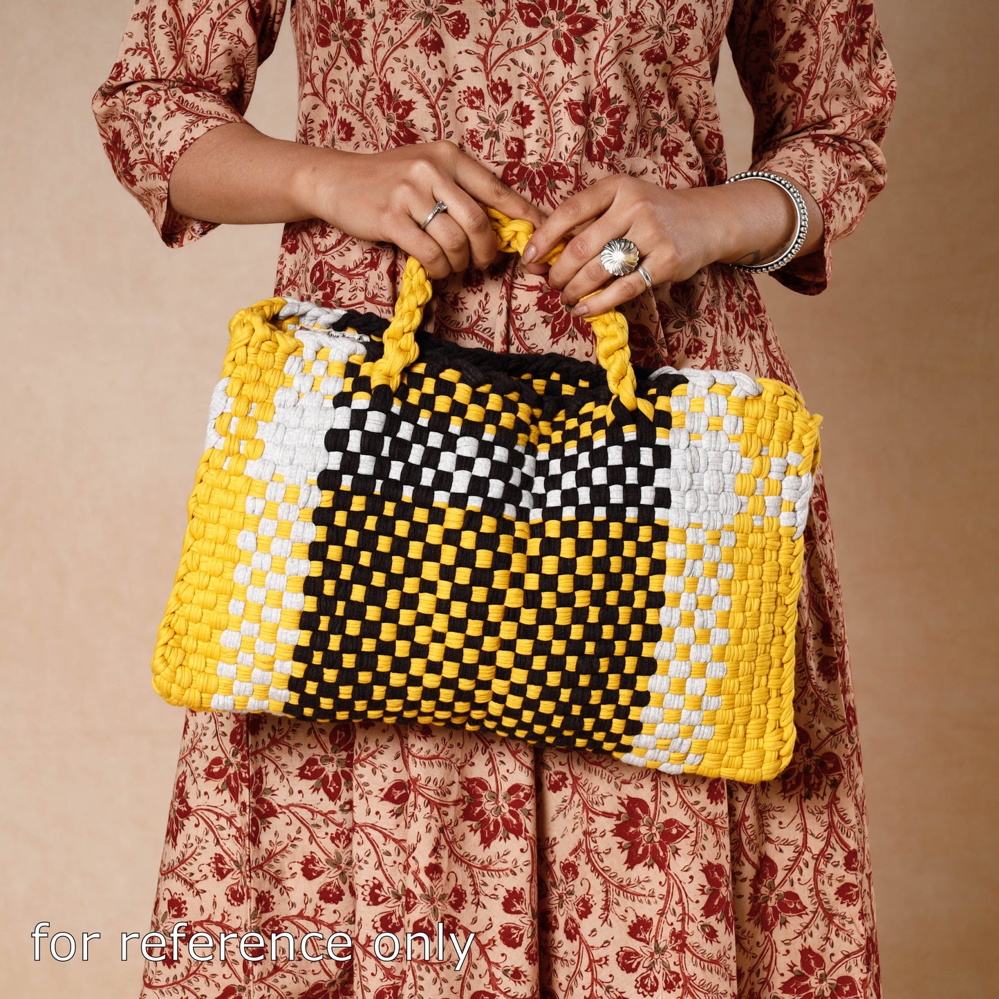  Handwoven Upcycled Cotton Laptop Bag 