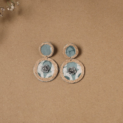 Haniya jute fabart handmade earrings - handcrafted