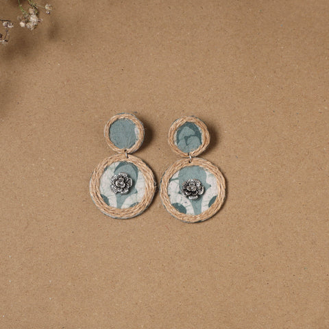 Haniya jute fabart handmade earrings - handcrafted