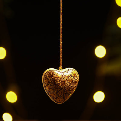 Heart - kashmir handpainted christmas decor ornament 61