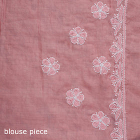Heavy hand embroidered terivoile cotton lucknow chikan