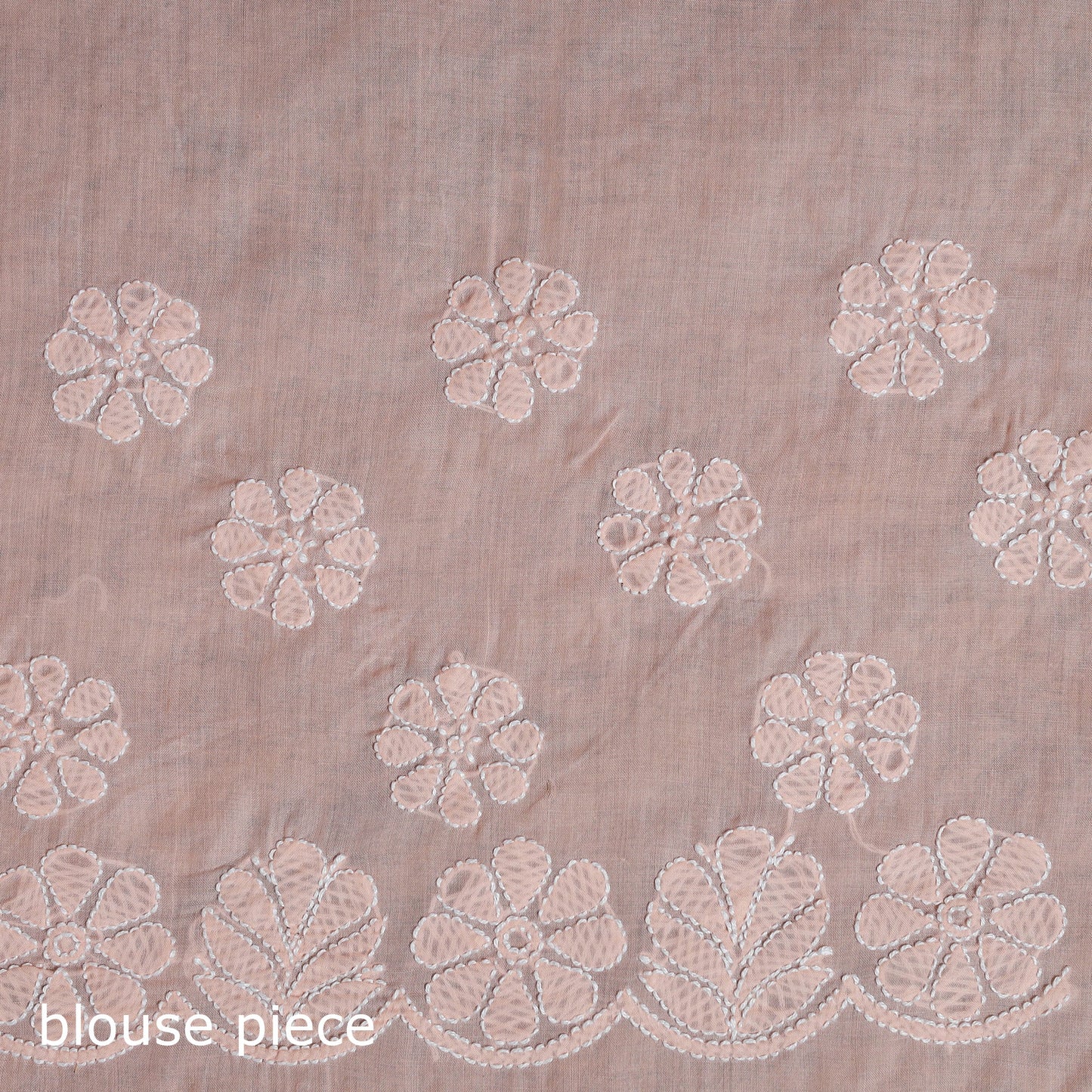 Heavy hand embroidered terivoile cotton lucknow chikan