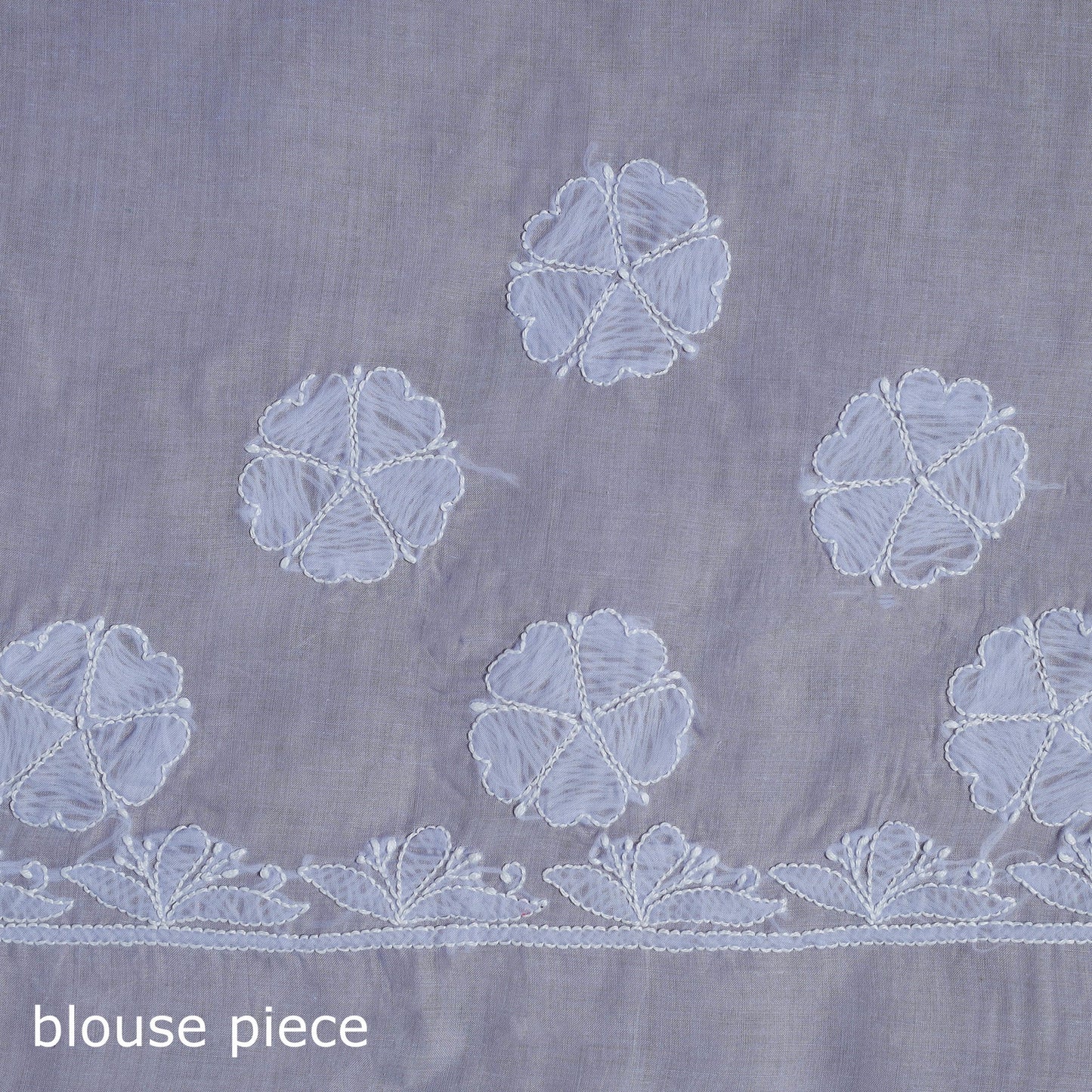 Heavy hand embroidered terivoile cotton lucknow chikan