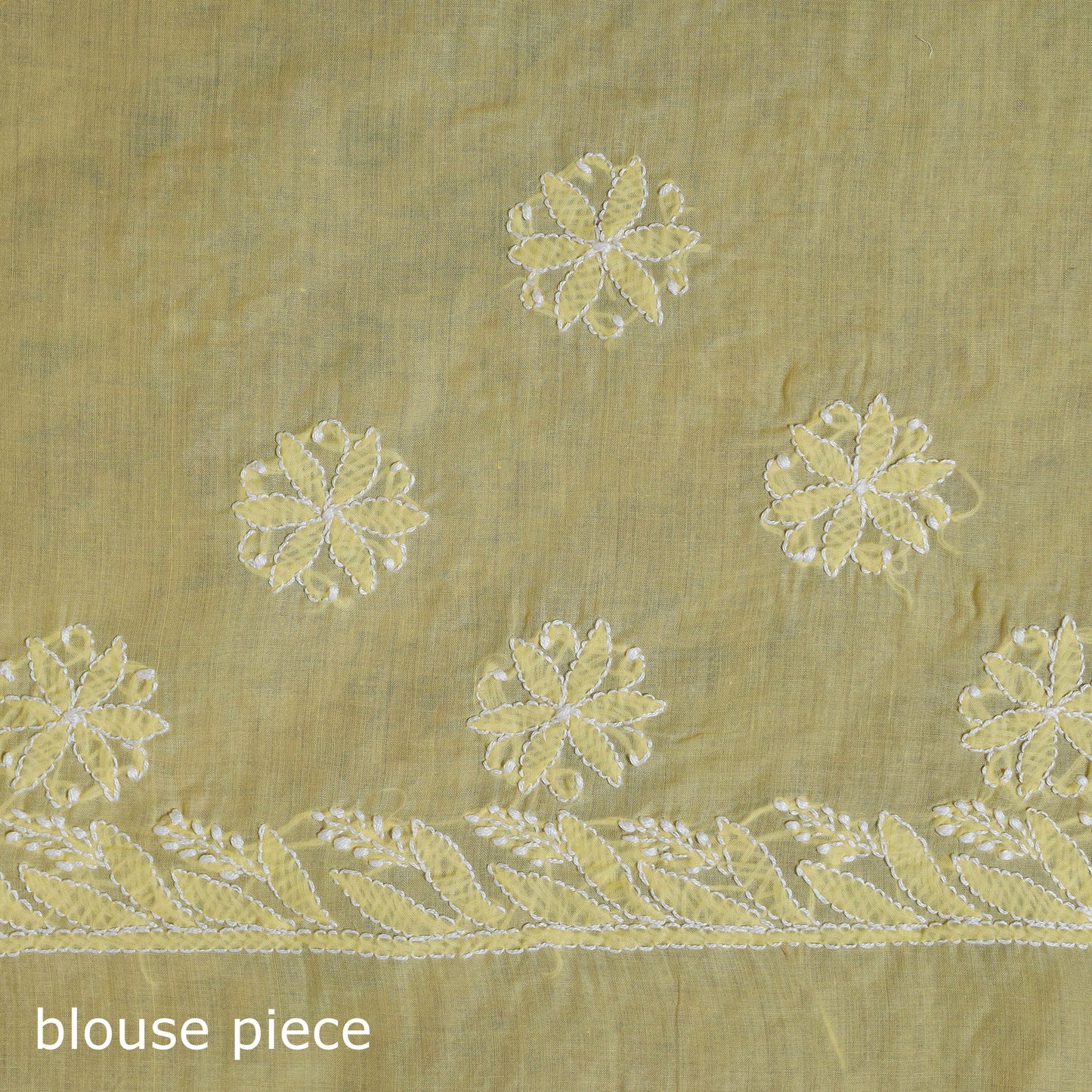 Heavy hand embroidered terivoile cotton lucknow chikan