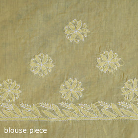 Heavy hand embroidered terivoile cotton lucknow chikan