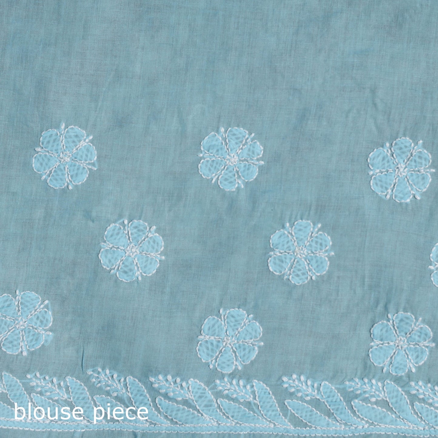 Heavy hand embroidered terivoile cotton lucknow chikan