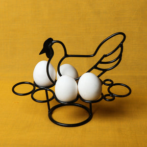  Bastar Tribal Wrought Iron Egg Holder 
