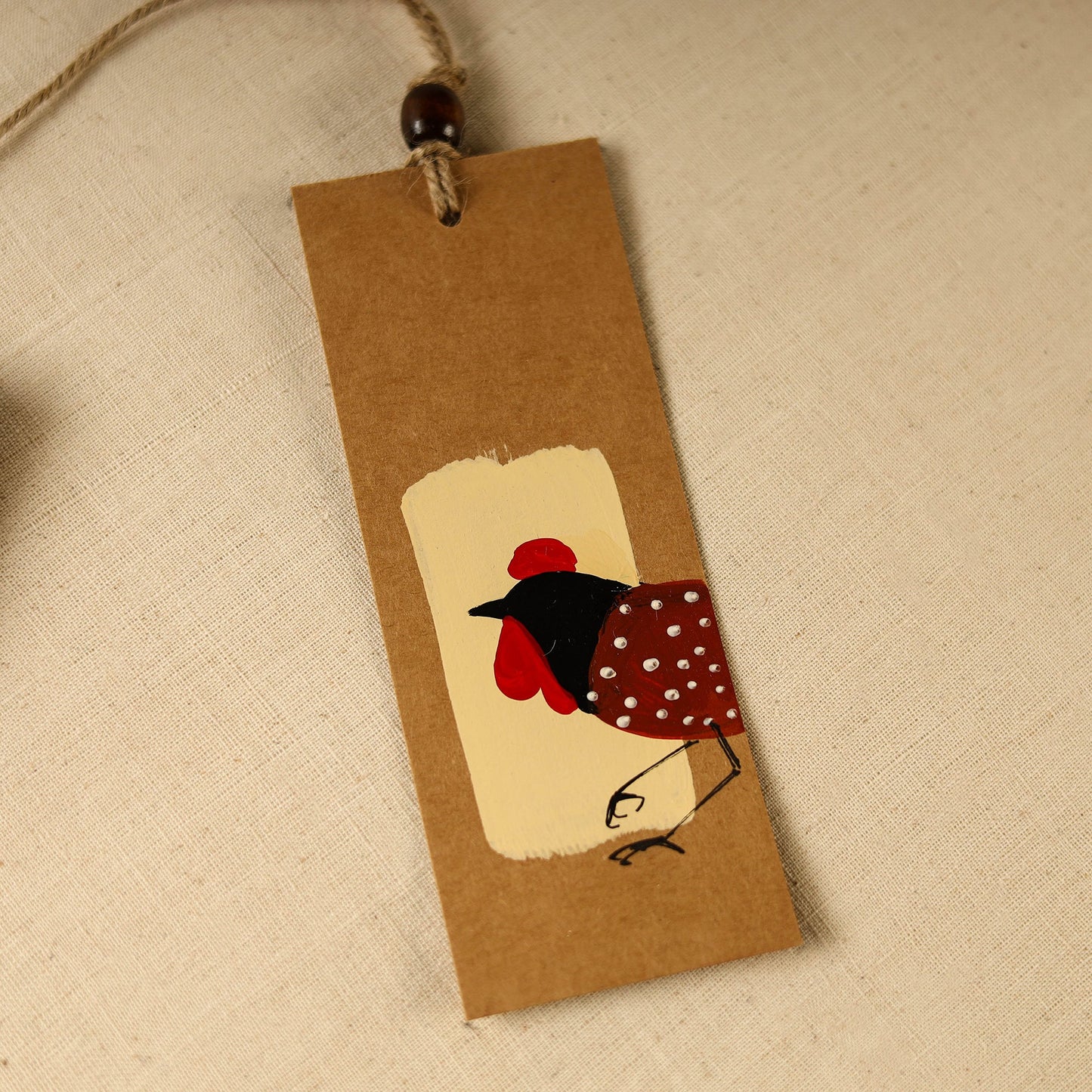 Hen - Handpainted Handmade Paper Bookmark