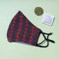  Herb Pocket Bagru Block Printed Cotton 3 Layer Snug Fit Face Cover 
