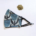  Herb Pocket Bagru Block Printed Cotton 3 Layer Snug Fit Face Cover 