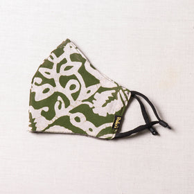  Herb Pocket Batik Printed Cotton 3 Layer Snug Fit Face Cover 