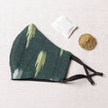  Herb Pocket Ikat Weave Cotton 3 Layer Snug Fit Face Cover 