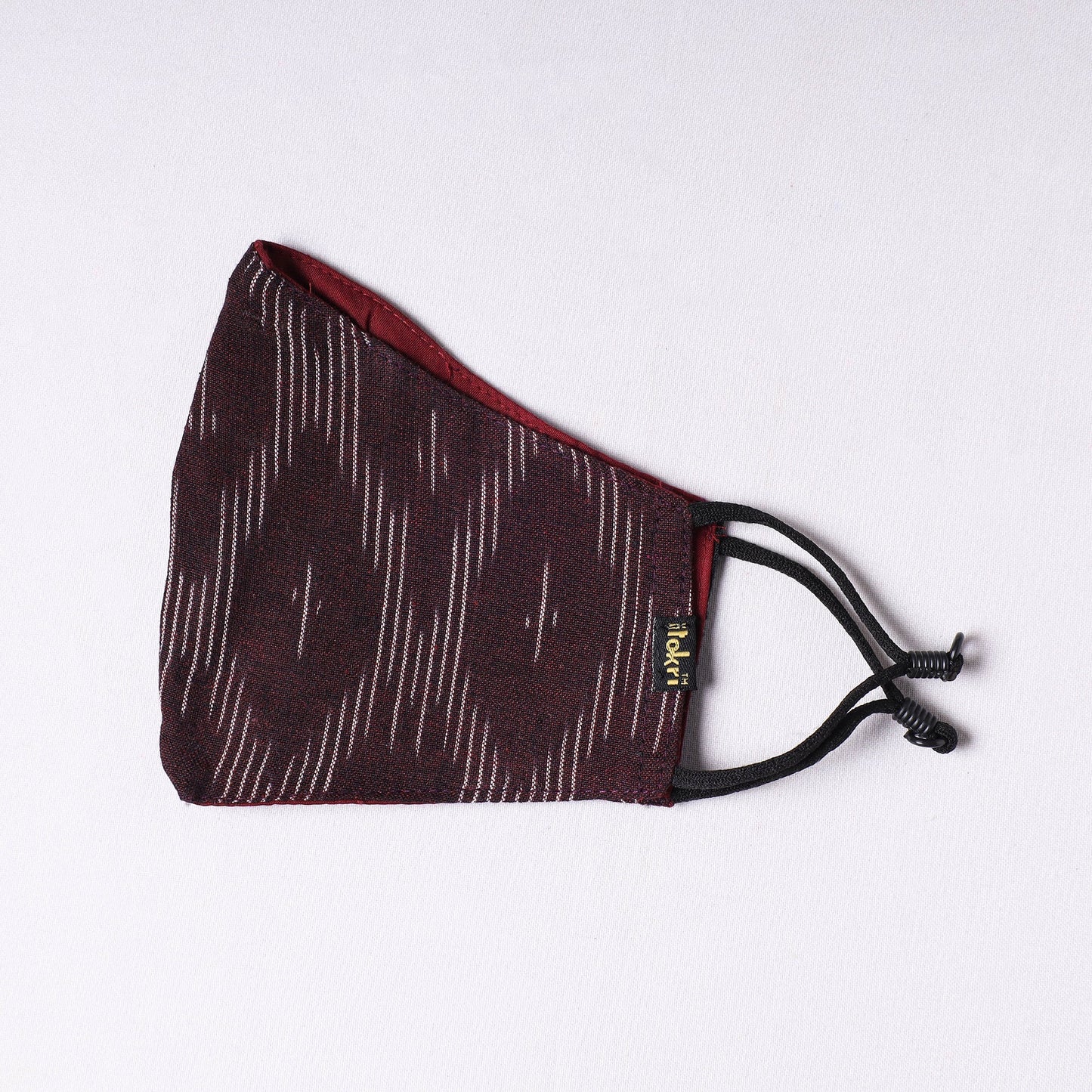  Herb Pocket Ikat Weave Cotton 3 Layer Snug Fit Face Cover 