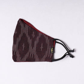  Herb Pocket Ikat Weave Cotton 3 Layer Snug Fit Face Cover 
